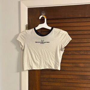 Montmartre Paris white Crop Top